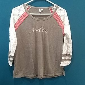 Cute relax worded small women's t shirt